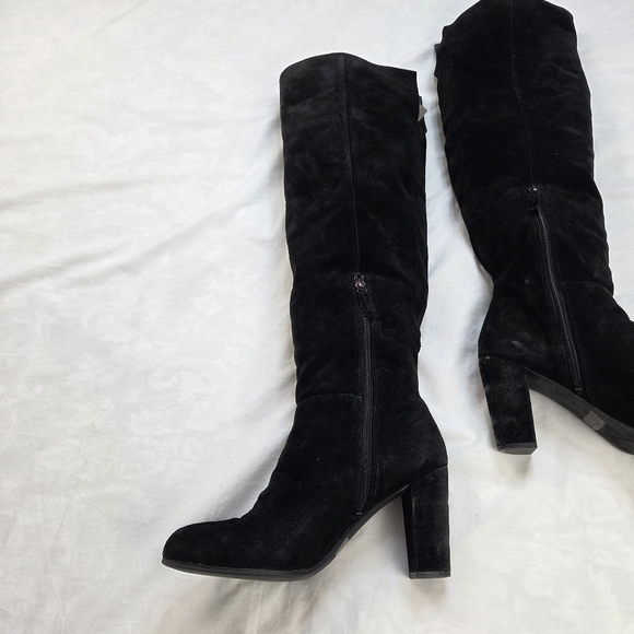 Franco Sarto L-Hesperia Black Suede Over the Knee Boots Size 9 - Picture 7 of 14